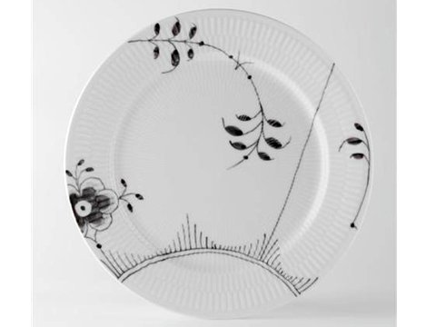 Royal Copenhagen Black Fluted Mega Salad Plate - Motif Number 2