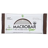 MACROBARS Organic Granola with Coconut, 2 oz Bars (Pack of 15)