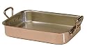 Mauviel Cuprinox 2.5 mm 16-by-12-Inch Rectangular Roasting Pan with 8-1/2-Quart Capacity and Bronze Handles