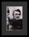Al Pacino (Holding Machine Gun) Movie Black Wood-Mounted Poster Print - 11 X 17