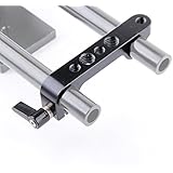 pangshi&reg; 1/4" 3/8" Thread Rod Clamp Rail Block for 15mm rod DSLR Rig Rail System Follow Focus