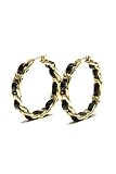 Juicy Couture - Juicy Couture Frozen Chain Leather Hoops