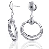 Sterling Silver Double Hoop Doorknocker Earring