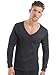 2COZEE Mens Thermal Underwear V Neck Long Sleeve Vest Interlock 8 X 1