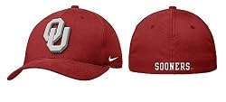 Oklahoma Sooners Crimson NCAA Swoosh Flex Sized Cap By Nike Team Sports