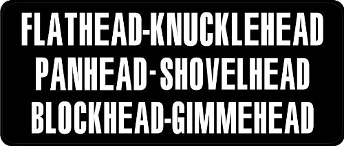 3 - Flathead Knucklehead Panhead Shovelhead Hard Hat / Biker Helmet Sticker BS 792