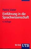 Bild zu: Einf&uuml;hrung in die Sprachwissenschaft (Uni-Taschenb&uuml;cher S)