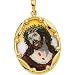 14k Gold and Porcelain Ecce Homo Medal