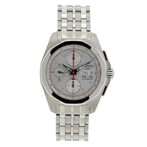 Tissot Men's T008.414.11.031.00 PRC100 Silver Dial Chronograph Watch (Watch)