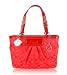 COACH Pleated Gallery Tote Shoulder Bag Handbag in Signature Cherry Red F14281