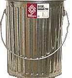 Galvanized Garbage Pail, 10 Gal