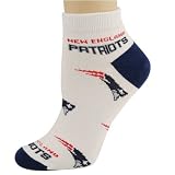 New England Patriots Ladies White 6-11 Team Logo Ankle Socks