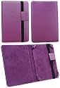 AMAZON KINDLE 3 KEYBOARD 3G + Wi-Fi PREMIUM PU LEATHER WALLET CASE/COVER/POUCH PURPLE + FREE SCREEN PROTECTOR BY KIT ME OUT UK