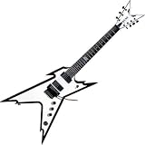 Dean Razorback 7 255 7String Metallic White Electric Guitar