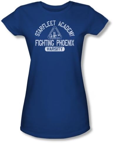 Star Trek - Varsity Juniors T-Shirt In Royal, Size: Small, Color: Royal