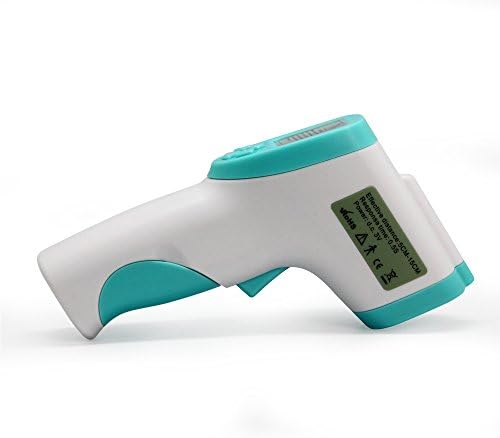 AOSILEY® Safety Non-contact Forehead Infrared Thermometer High Accurate Baby/Adult Body IR Temperature Gun with Backlight LCD Display (Blue+white)