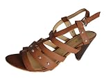 Andres Machado Women's Camel Straps Sandals