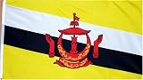 Brunei National Country Flag - 3 foot by 5 foot Polyester (New)