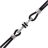 Mens Sterling Silver Black Rubber Bracelet 9in