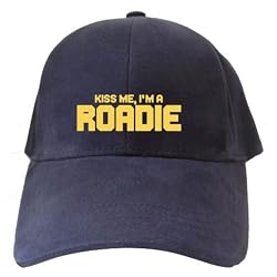 CAPS NAVY BLUE EMBROIDERY " KISS ME , I'M ROADIE "