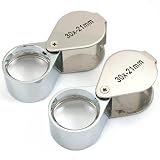 30X Eye Loupes Jewelers Magnifier 21mm New Lot of 2