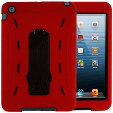 ePaZZo Armor Series 2 Layer Kids Friendly Hybrid Impact Protection Case for 7.9-Inch Apple iPad mini with Kick Stand Red/Black