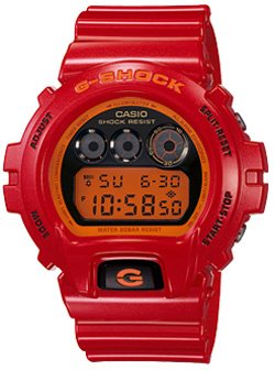 G-Shock Watch, Men's Red Resin Strap DW6900CB-4