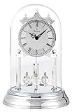 Bulova Tristan Polished Chrome Finish Anniversary Clock - Rotating Pendulum