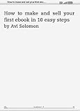 How to make and sell your first epub in 10 easy steps