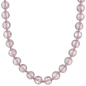 Sterling Silver 8mm Rose Quartz Bead Necklace, 16 by Amazon.com Collection