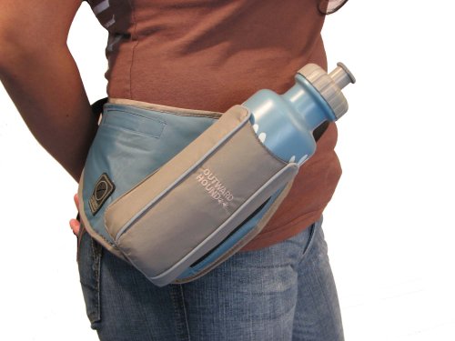 Kyjen Outward Hound Buddy Bottle Waist Pack Bag with Water Bottle and Bowl for Pet and People - Blue and Gray