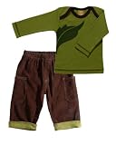 Earthline LS Color Tee & Corduroy Pants Outfit, 18-24 Months, Olive