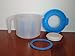 Tupperware Mix-N-Stor Pitcher 2Qt with Raindrop Blue Seal by Tupperware