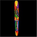 Long Multi Color Mask Wall Decor, Hand Carved in Bali