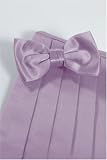 Bowtie and Cummerbund Set - Luxury Satin Heather