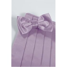 Bowtie and Cummerbund Set - Luxury Satin Heather