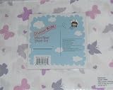 Butterfly and Hearts Lilac Twin Microfiber Sheet Set