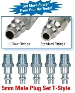 Male Plug Set 5Mm T-Style (Tru-Flate)