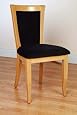 Greek Beech Wood Dining Room - Kitchen Side Chair - Natural - Microfiber Upholstery