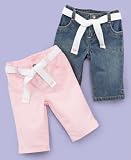 Greendog Baby Girl Capri Pants Dirty Denim 24 months