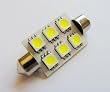 42mm High Power 6 SMD LED Festoon Dome Bulb White 12 Volt DC