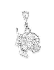 Sterling Silver Hockey Goalie Charm