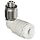 SMC KG Series Stainless Steel 303 and PBT Push-to-Connect Tube Fitting, 90 Degree Elbow, 4mm Tube OD x M5x0.8 Male
