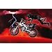 Motorcross (Red Lava & Lightning) Art Poster Print - 24x36