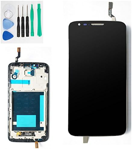 LCD Display+screen Digitizer Glass Lens Assembly with Frame for Lg Optimus G2 D802 (black)