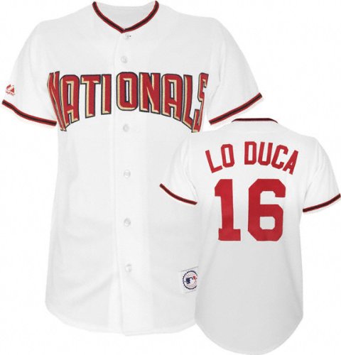 Paul Lo Duca Washington Nationals Home White MLB Player Replica Jersey