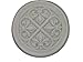 Huge Round Fleur De Lis Concrete Plaster Stepping Stone Mold 1095