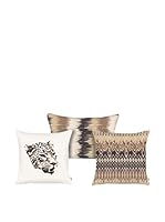 Apolena Set Funda De Cojín 3 Uds. (Marrón/Multicolor)