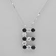 Necklace With 3.36ctw Precious Stones - Genuine Sapphires and Topazes Beautifully Crafted in 925 Sterling silver. Total item weight 5.5g Length 16in