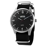 Vans Unisex VN-0LZL8BS Era Black Silver Nato Strap Watch